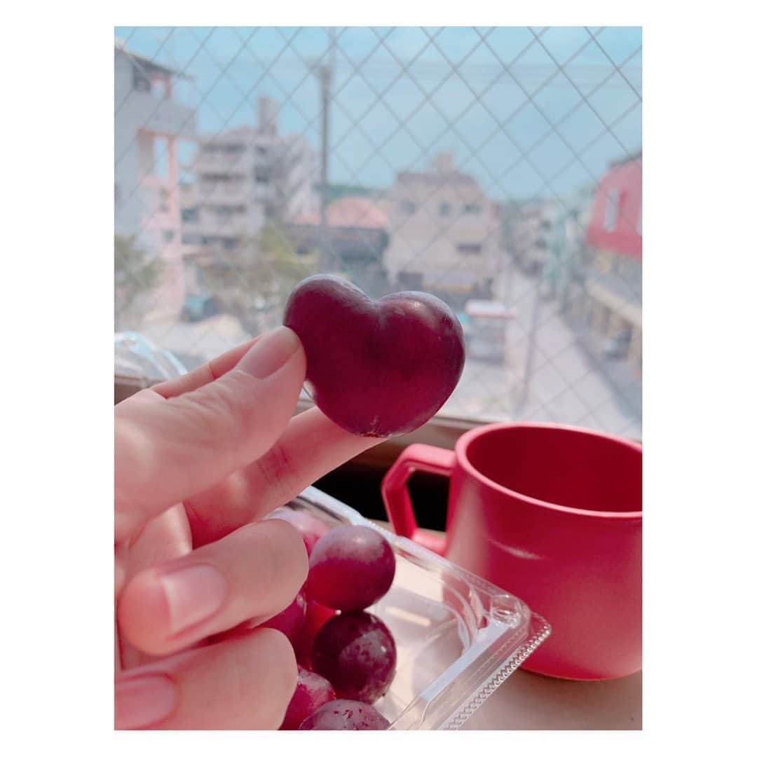 AIMIさんのインスタグラム写真 - (AIMIInstagram)「20代さいごの日とハートのぶどう🍇 ❤︎ ❤︎ 今日は２０代さいごの日でした😊  振り返ると、いっろ〜〜〜んなことがありました❗️ １０代からスタートしたAIMIのおんがく生活は ２０代に入ると出会いや別れ、そしてまた進化して繋ぎあって育てあって結びあって🤝  AIMIがAIMIを可愛がってあげることが出来るようになりました✨ 　 きっと、自分のこと、褒めてあげられずに 進んでいるはずなのに、どこまでもどこまでも続く道に、ふと、不安になったりして  嫌いな自分を好きになる、って難しいけど、 たくさん愛してもらえているから、 それに気付かせてくれたみんながいるから✨  支えてくれる存在がちゃんとここにあるんだ、って音楽にありがとうって心から思えるから☺️  な〜〜んて、 あんなに毛を逆立ててギターをかき鳴らしていた自分がむず痒くって、 今ではまぁるく笑顔の輪に包まれている💞  うまく伝えられないけど、 何書いてるんだ？って思われるかもしれないけど 今夜はそんな気持ちです🌃  ２０代のすべてにありがとう...🙏 そして、ワクワクが止まらない先に続く道、 見てろよーーー☺️💞💞💞 もっと大きな輪に広げていくんだから❗️  おやつの葡萄から背中を押すハートをプレゼントされたAIMIでした🎁  ps.9月4日の、バースデー企画🎂 お見逃しなくっ🥳 ⬇︎  【告知】 9月4日 AIMI&OHELLO RECORDS バースデー企画①  2018年9/4に渋谷WWWで行われたワンマンライブの客席からの映像を 今年の9/4 21時よりYoutubeプレミア公開（24時間限定） みんな同時に同じタイムラインで視聴可能 ❤︎ ❤︎ バースデー企画② AIMI・OHELLO RECORDS アパレル販売開始！  AIMI発案！普段着やお出かけの時も着られる シルエット・デザインや刺繍など こだわったオシャレな3種類のTシャツを販売します  https://aimi-official.com/  #AIMI#29#last#singersongwriter#myself#stereopony#ハートのくだもの #明日は誕生日#バースデー企画 #youtube#newgoods」9月3日 22時55分 - my_name_is_aimi