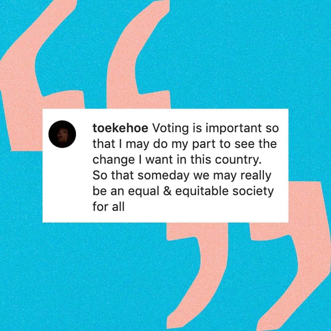 トムズシューズのインスタグラム：「We asked, you answered. @toekehoe on the importance of voting. Tell us why you're voting below 👇 #VoteReady」