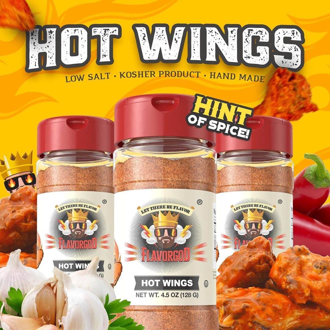 Flavorgod Seasoningsさんのインスタグラム写真 - (Flavorgod SeasoningsInstagram)「#FlavorGod HOT WINGS Seasoning!! ⁠ -⁠ On Sale Now!⁠ click link in bio @flavorgod or visit www.flavorgod.com⁠ -⁠ Hot wings are one of my favorite snacks. So, I figured, ”Why should that flavor only be enjoyed on wings?” Tangy, savory, with a hint of spice, this Seasoning can be used like your favorite hot sauce. It is infused with various flavors such as tomato, garlic, paprika and lemon peel. This blast of flavor, is great on everything! “What can I put this on?” You might ask... Well, to that I say: It's great on chicken, veggies, meal prep, cheeseburgers, potatoes, fries, chicken, fish, steak, popcorn, even straight to the tongue, you name it, it's awesome on everything!! ⁠ -⁠ Flavor God Seasonings are:⁠ ✅ZERO CALORIES PER SERVING⁠ ✅MADE FRESH⁠ ✅MADE LOCALLY IN US⁠ ✅FREE GIFTS AT CHECKOUT⁠ ✅GLUTEN FREE⁠ ✅#PALEO & #KETO FRIENDLY⁠ -⁠ #food #foodie #flavorgod #seasonings #glutenfree #mealprep #seasonings #breakfast #lunch #dinner #yummy #delicious #foodporn」9月4日 3時01分 - flavorgod