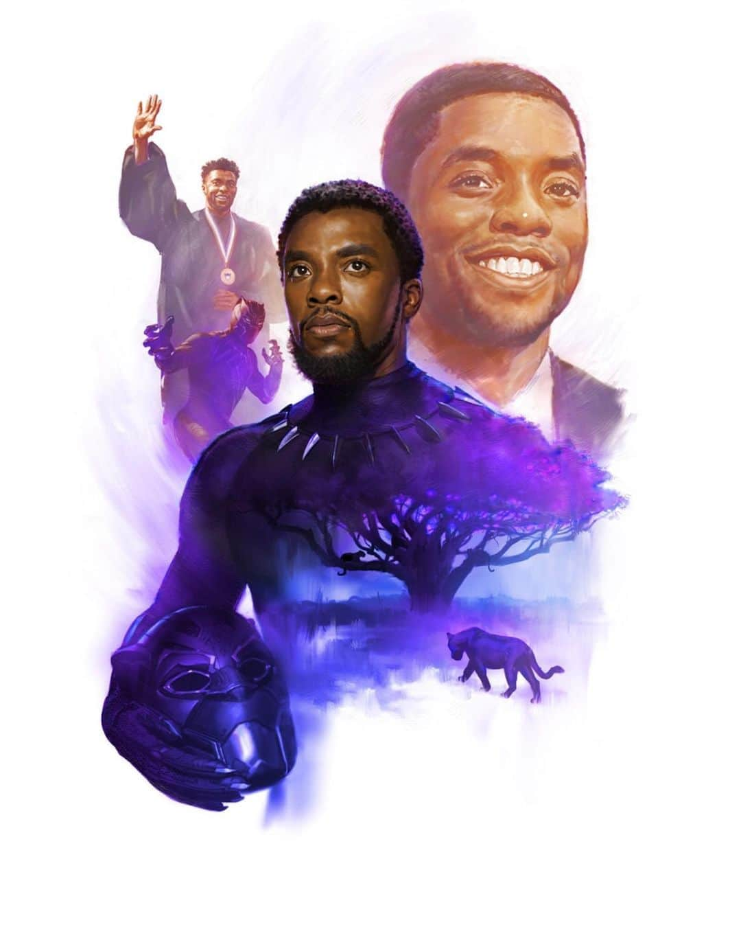 Marvel Entertainmentさんのインスタグラム写真 - (Marvel EntertainmentInstagram)「Legend. Warrior. King. Thank you to Marvel Studios Head of Visual Development Ryan Meinerding for this beautiful piece of art honoring Chadwick Boseman.  spr.ly/Chadwick-Boseman」9月4日 7時07分 - marvel