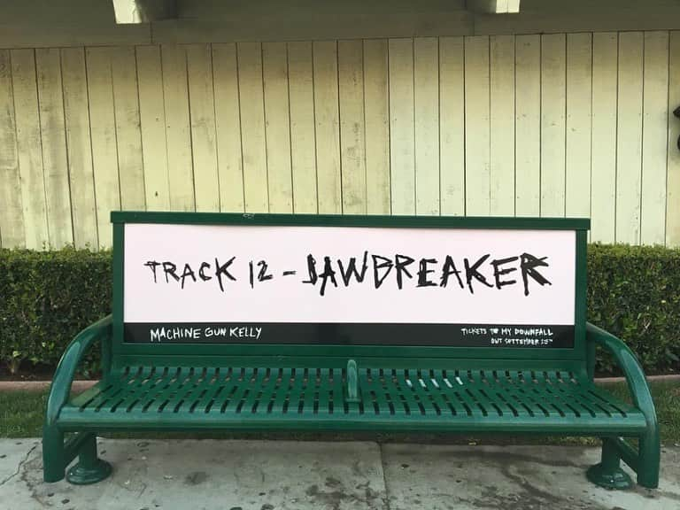 Young Gunnerさんのインスタグラム写真 - (Young GunnerInstagram)「i put each song title on different bus stops throughout LA. follow the map to put the tracklist together before i release it with the album cover tomorrow.」9月4日 7時22分 - machinegunkelly