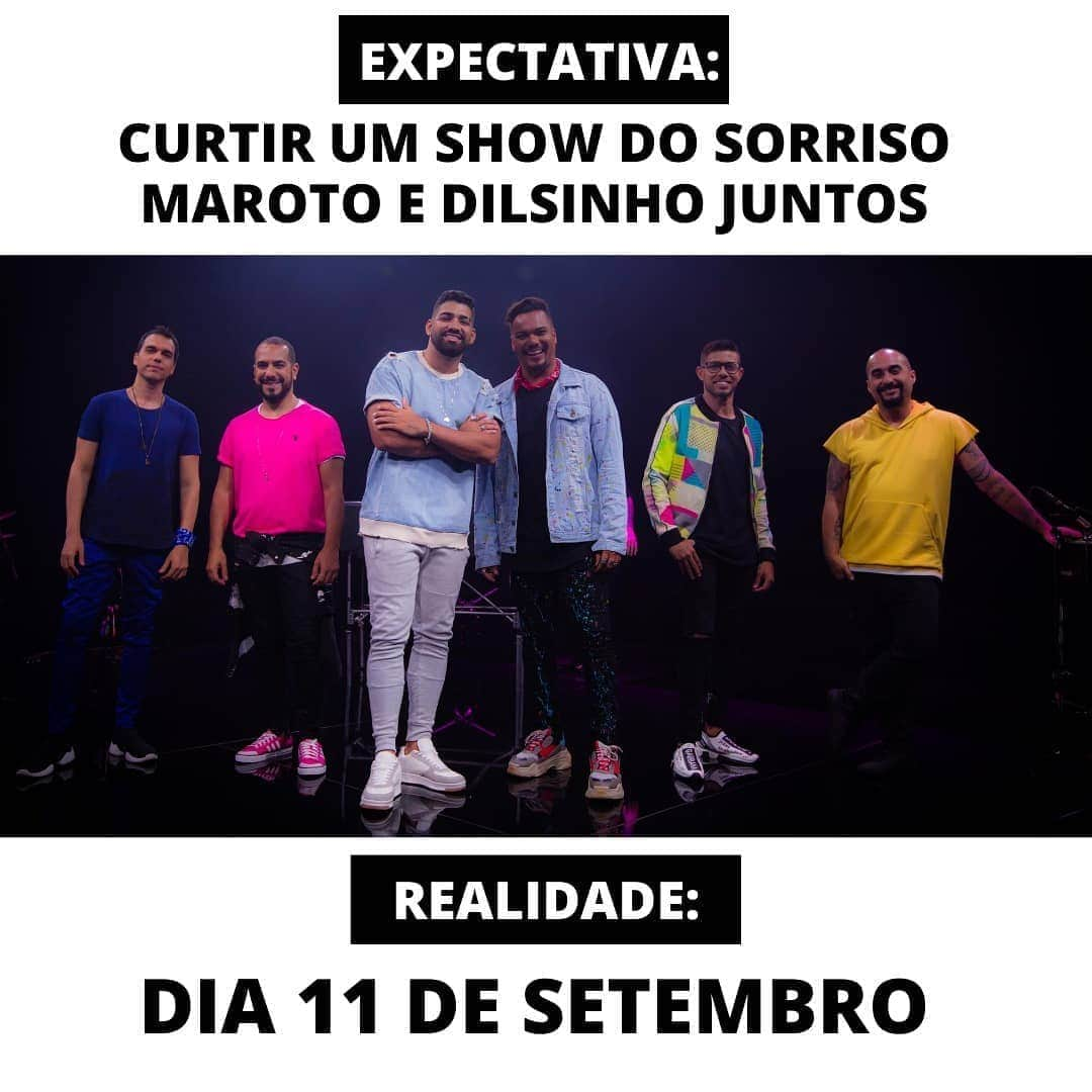 Sorriso Marotoさんのインスタグラム写真 - (Sorriso MarotoInstagram)「O coração chegou a errar as batidas, né não? 😂  Dia 11/SET nós e @dilsinho estaremos #Juntos no estacionamento do @espacohall no Rio de Janeiro cantando vários sucessos das nossas carreiras e muito mais. E pra quem não puder estar nesse super evento, não fique triste não: vai rolar live do show nos nossos canais oficiais no YouTube! 😀 Vendas abertas a partir de amanhã, hein! 😉 #SorrisoeDilsinhoJuntos」9月4日 8時05分 - sorrisomaroto