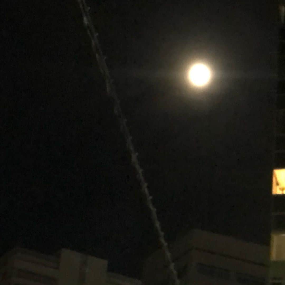 阿部洋子さんのインスタグラム写真 - (阿部洋子Instagram)「🌝 2日の満月は雨で見えず。  きのう、 駅まで迎えに行った帰りに 視線感じて見上げたら、いた！  まだぷくぷくしてて満月感あった～  よき夜。  #満月 #fullmoon #nofilter」9月4日 8時27分 - hirocoring