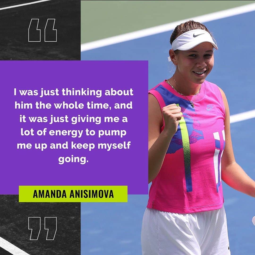 WTA（女子テニス協会）さんのインスタグラム写真 - (WTA（女子テニス協会）Instagram)「🤍 @amandaanisimova talks about her father after her second round win.」9月4日 11時11分 - wta