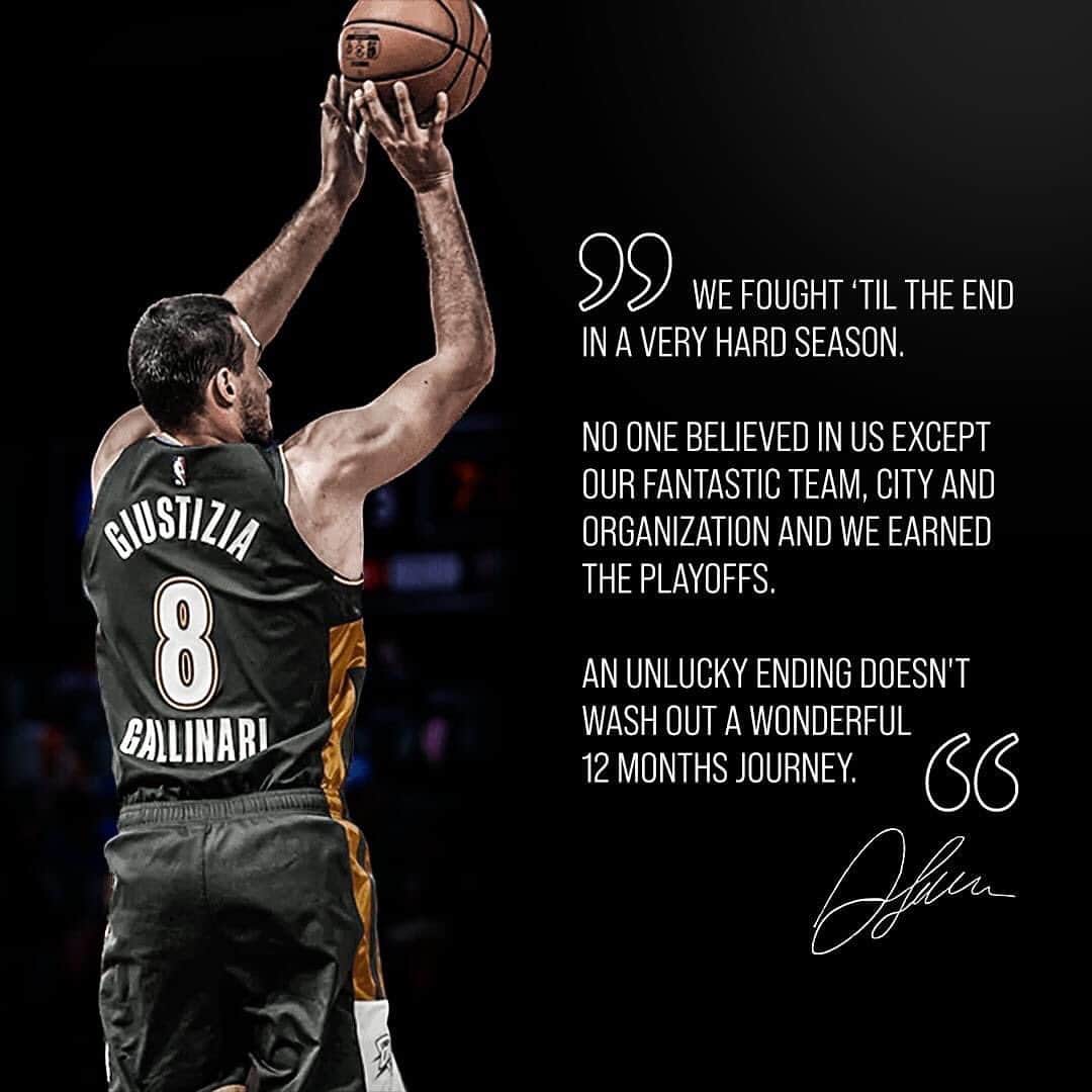 ダニーロ・ガリナリのインスタグラム：「We had a great journey @okcthunder, thank you to all the fans!」