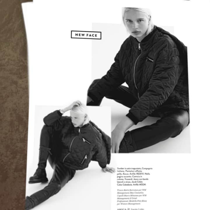 のインスタグラム：「Bomber in satin trapuntato @compagniaitaliana sull’ultimo numero di @amicamagazine  #magazine #editorial #fashion #winter #season  Quilted satin bomber jacket @compagniaitaliana on the latest issue of @amicamagazine」