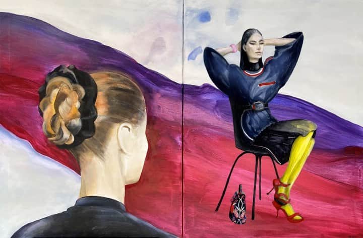 commons&senseのインスタグラム：「Some moving versions of PRADA story from commons&sense ISSUE59. illustrations_Beata Konarska @beata_konarska  Animated by @inloveofnature」