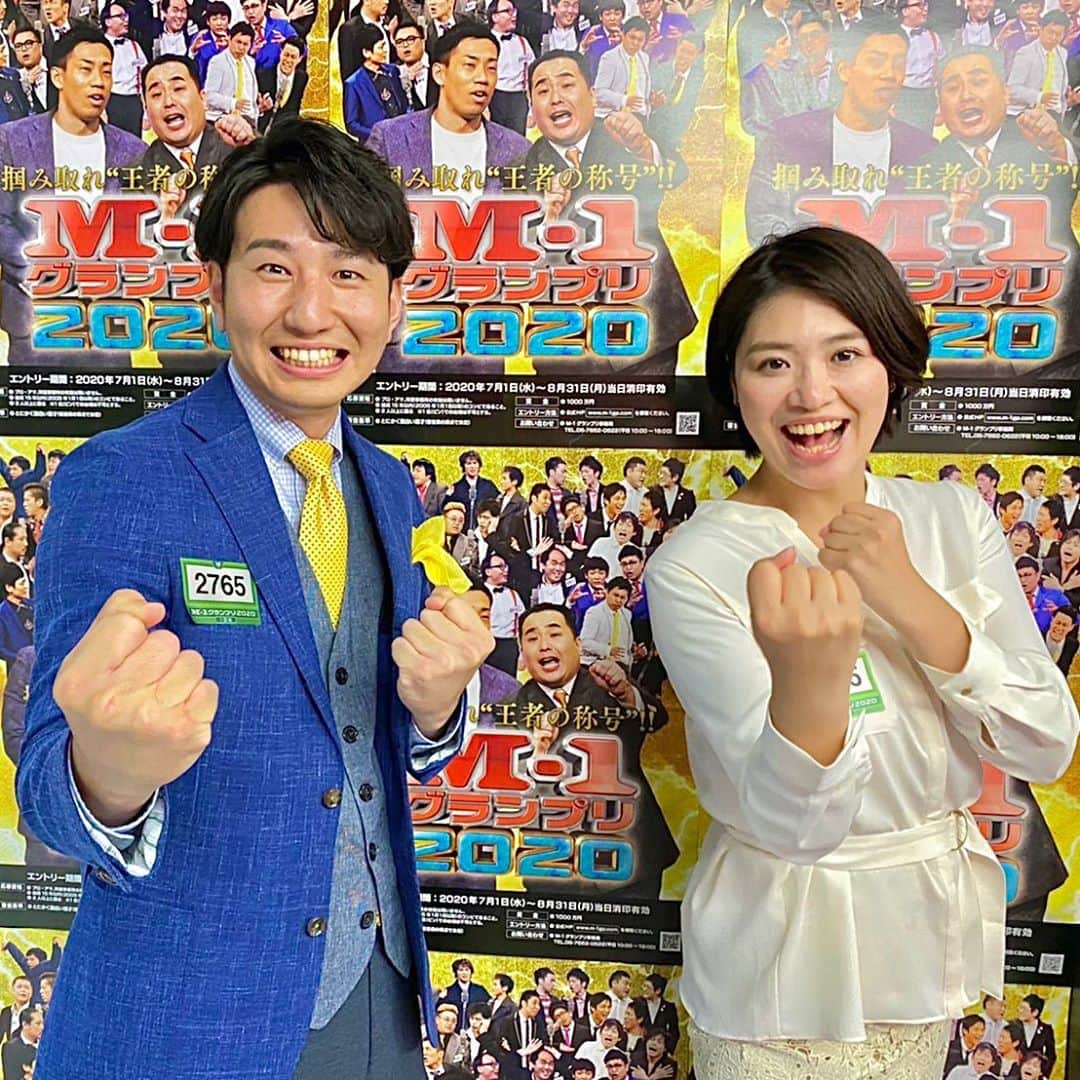 福田太郎のインスタグラム：「Mー１がんばります🔥 朝番組終わりで練習を重ね…まさに奇跡でした😂 密着動画へのあったかい言葉、ありがとうございます！ ⠀ 「ドキンちゃん。胃が痛いわ…」 と本番直前まで、ドキドキど緊張だった大野アナ。 それでも「どうも〜🙋‍♀️」と飛び出してからの 『爆発力』は、すごいとしか言いようがなかったです🙋‍♂️ ⠀ #M1グランプリ #北海道予選 #大福 #大野恵 #福田太郎 #イチモニ！密着特集は来週11日金曜日OA予定です！ 通過した #芸人 さんの動画を観てレベルの高さを痛感。 笑いたいけど、笑ってる場合じゃない！#M1 #本気 🔥 #お笑い #漫才 #HTB #アナウンサー #漫才は止まらない」