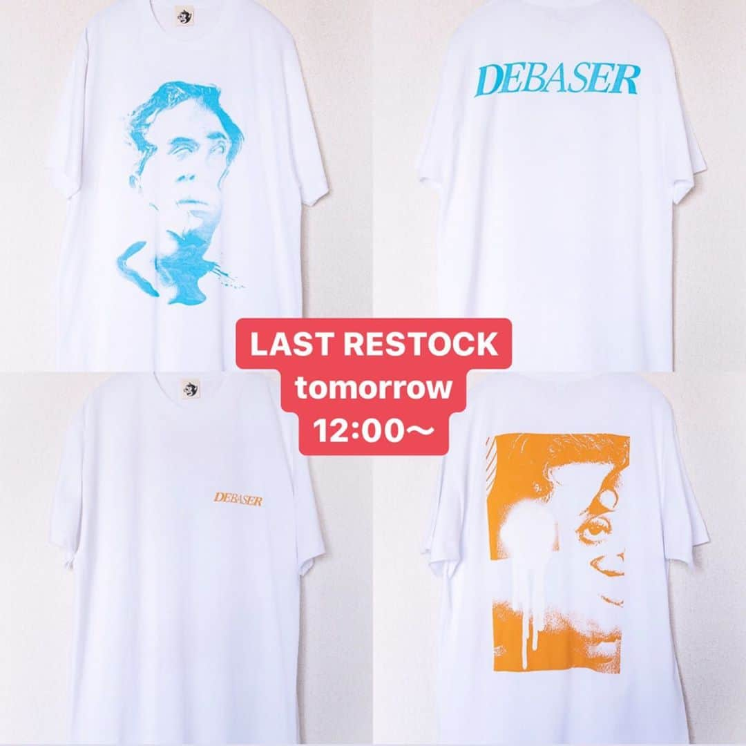 吉木諒祐のインスタグラム：「Last Restock Tomorrow 12:00〜  debaser "chien" T/S (Blue) debaser "andalusia" T/S (Orange)  明日9/5(土)12:00〜少量になってしまいますが、再入荷分販売します。  こちら最後の販売になりますので、よろしくお願いします。」