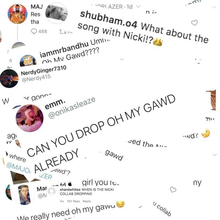 メジャー・レーザーのインスタグラム：「WE HEARD YOU. OH MY GAWD. SEPTEMBER 10TH @MREAZI @NICKIMINAJ @K4MOGRAM」