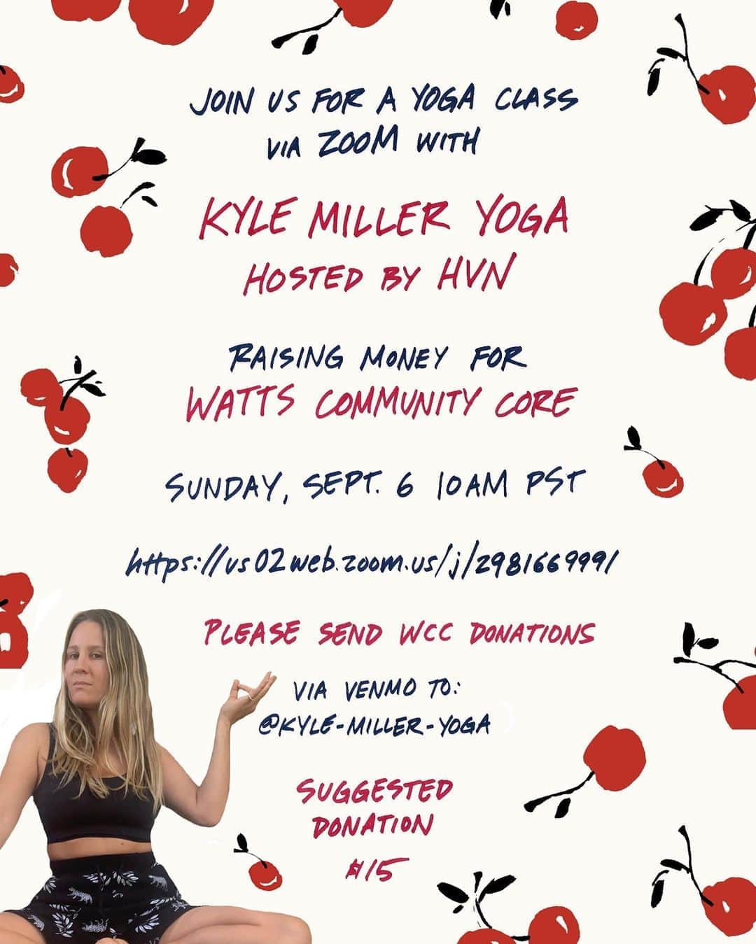 ハーレー・ヴィエラ・ニュートンさんのインスタグラム写真 - (ハーレー・ヴィエラ・ニュートンInstagram)「This Sunday at 10am PST!! @HVN x (the incredible) @kylemilleryoga zoom class raising money for @wattscommunitycore ❤️✨ Please Venmo donations to Kyle-Miller-Yoga and write “WCC” in details. Link will be in bio on Sunday! Please share with your friends!」9月5日 0時23分 - harleyvnewton