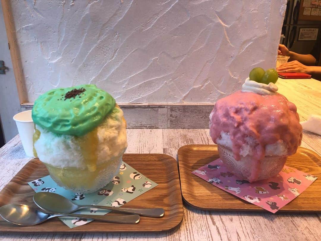 早川瀬里奈のインスタグラム：「はいむる珈琲のかき氷🍧 広島レモンミントと姫といちじくミエルフロマージュ❣️ からの武蔵小山の猫カフェ可愛かった🐈無限に居れた そして今はファスティング真っ最中だけど、頭痛とか集中力の低下とか地味につら 1日水2ℓ飲むのも私には不可能で飲める範囲で コールドプレスジュース1日6本飲むから空腹は何とか耐えられるんだけど、体力なくなるからふらっふら #かきごおりすと #ファスティング #断食 #はいむる珈琲」