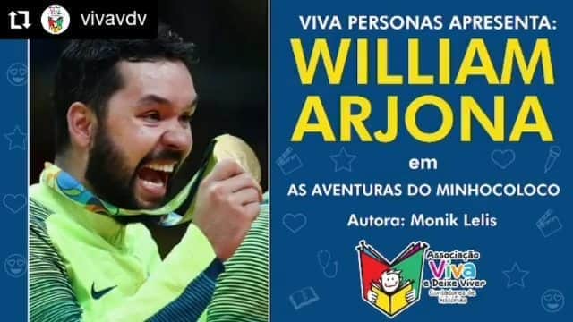 ウィリアム・アルジョナのインスタグラム：「Muito bacana fazer parte dessa ação!! Obrigado pelo convite, Associação Viva e Deixe Viver, e parabéns pelo trabalho!  🔛 O link para ouvir a história está na minha bio.  #Repost @vivavdv • • • • • • Está no ar! O voleibolista indoor brasileiro @william_elmago_arjona participou do Viva Personas e contou pra gente “As aventuras do Minhocoloco”, e o vídeo completo da história já está disponível na nossa Bisbilhoteca Viva em: www.bisbilhotecaviva.org.br  ⁣ ⁣ ⁣ ⁣ ⁣ ⁣ #bisbilhotecaviva #doehistorias #vivaedeixeviver #vivapersonas #estrelascontamhistorias #oqueagentefazconta #eucontotucontaelescontam #doecapitulosdeamor #historinhas #quarentenacomaviva #vivavdv #associacaovivaedeixeviver」