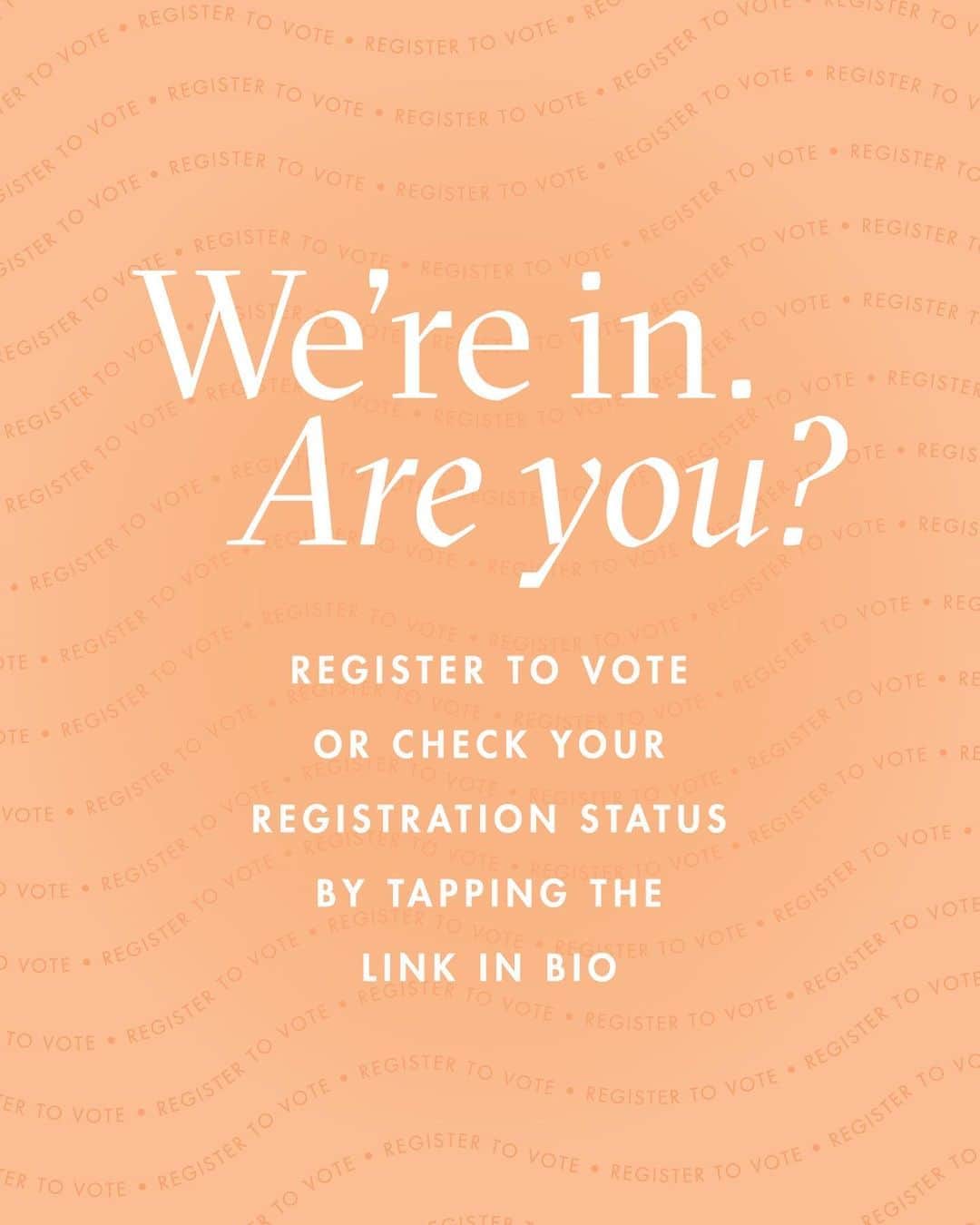 ジーエルシーオーさんのインスタグラム写真 - (ジーエルシーオーInstagram)「We’re in. Are you? Register to vote or check your registration status by tapping the link in bio.」9月5日 1時09分 - garrettleight