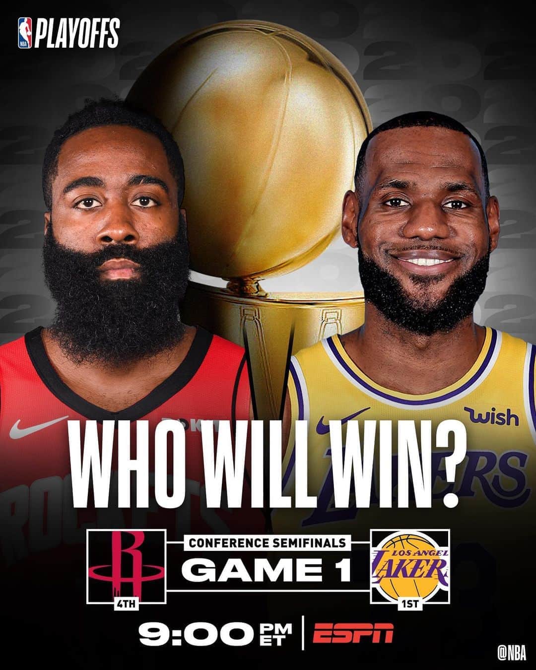 NBAさんのインスタグラム写真 - (NBAInstagram)「The @houstonrockets and @lakers open up the Western Conference Semis on ESPN!  WHO will ADVANCE??」9月5日 1時33分 - nba