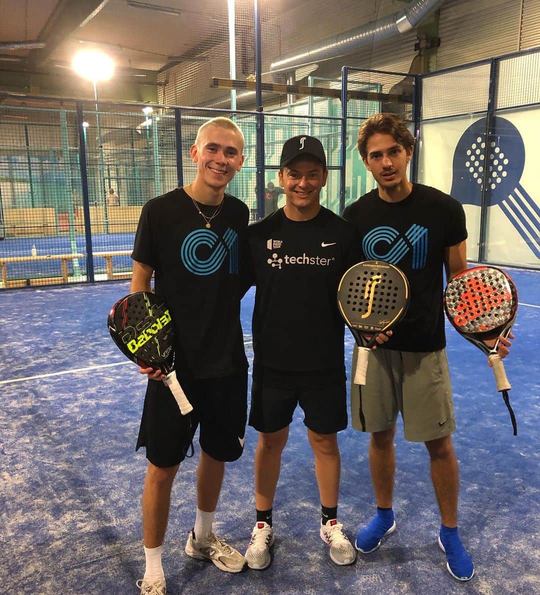 フェリックス・サンドマンのインスタグラム：「Amazing and intense training today with the champ @cayerocafort, thank you 🙏 You better watch out, after 2 years in the shadows, this duo is back to take over the court ;) @jahangirisamuel VAMOS」