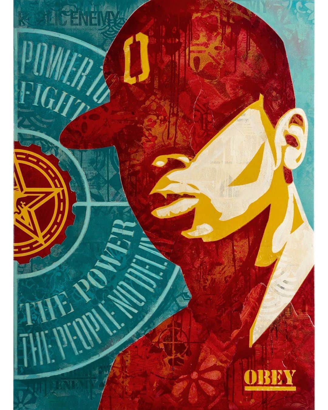 Shepard Faireyのインスタグラム：「"Welcome To The Terrordome" - where Public Enemy meets visual art, will be on view ONLINE starting tomorrow, September 5th through October 3rd! Curated by Chuck D @mrchuckd_pe of Public Enemy, Lorrie Boula @lorrieboo, and hosted by Black Book Gallery @blackbookgallery. You can check out my art, along with many other works by the incredible artists listed on the flyer. Head to blackbookgallery.com (link in bio) for more info! -Shepard」