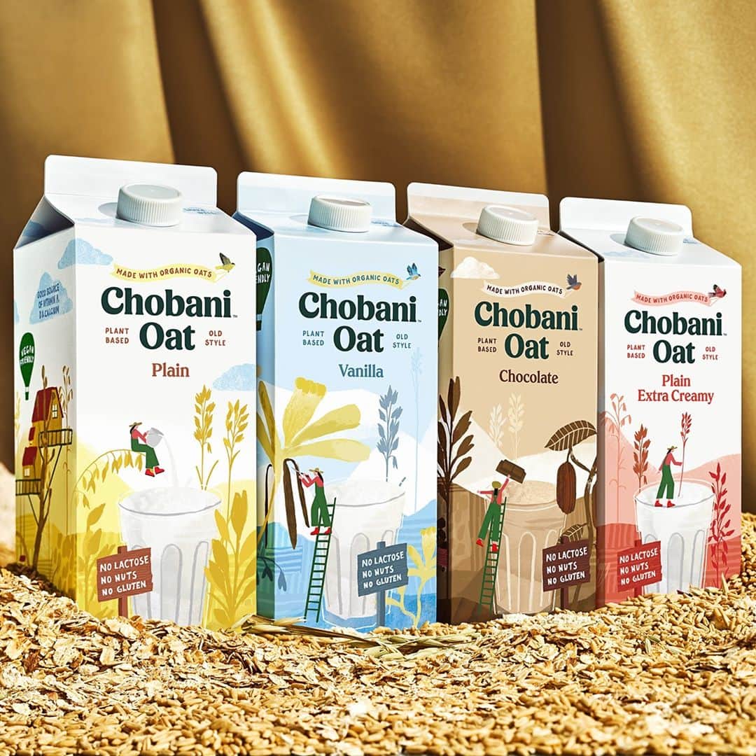 Chobaniのインスタグラム：「Chobani Oat has all the versatility (and goodness) of milk, without the dairy or lactose. And with four delicious flavors to choose from, there are so many ways to enjoy it. What flavor is in your fridge?」