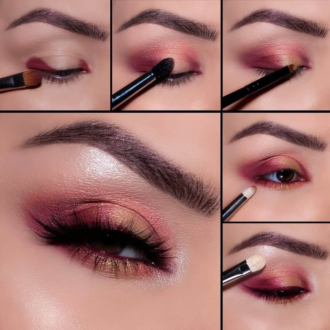 Motives Cosmeticsさんのインスタグラム写真 - (Motives CosmeticsInstagram)「@ElyMarino is slaying this SEXY❤️ warm eye look using the THALIA x Motives VIVA Eye & Cheek Palette! (tap to shop). Get the look:  1.Begin by patting “Rhythm”  to both the inner & outer corner of the eye 2.Blend out the outer corners slightly using “Heat” shadow and applying it to the crease  3.Using a small detail brush apply “Frisky” toward the outer corner of the eye and “Sun Beam” to the lid 4.Repeat steps 1&2 to the lower lash line and adding “Sun Beam” to the center of the lower lash line  5.Line the lid with “Rhythm” by mixing a bit of shadow with water. Highlight the inner corner and brow bone using the highlight in the palette.  #thaliaXmotives #vivalavida」9月5日 5時00分 - motivescosmetics