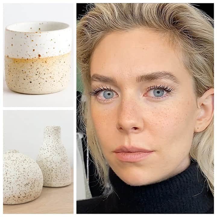 JO BAKERのインスタグラム：「V A N E S S A • K I R B Y 🇬🇧 Speckled, freckles.... late summer sun kissed skin on british beauty #vanessakirby  Hair @halleybrisker  #makeup by me #jobakermakeupartist using inspo from all the magical and nuanced rustic hand made ceramics I’ve been googling these past few months... #organicmodern #freckles #girlswithfreckles #sunkissed」