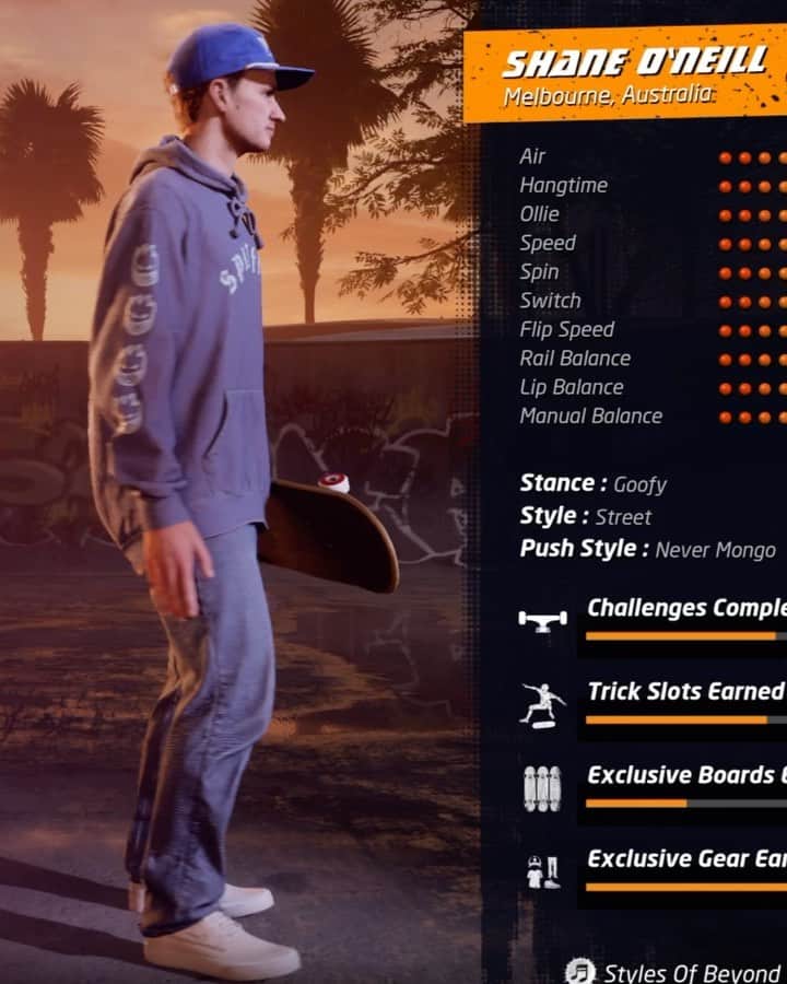 シェーン・オニールのインスタグラム：「THPS IS OUT ! Been playing it allday, here are some clips haha. Really brings back the memories. Can’t believe I’m in this 🤯」