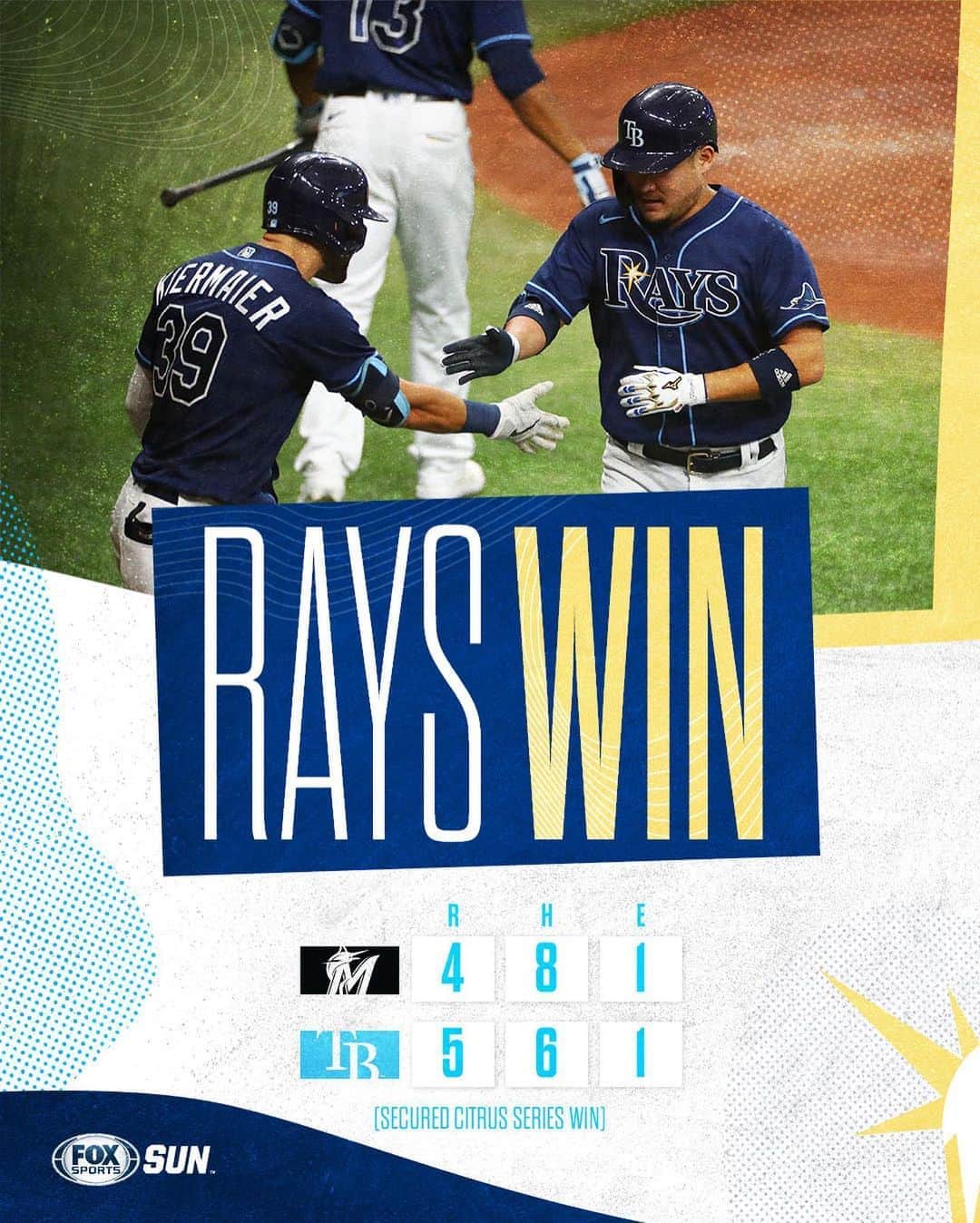 タンパベイ・レイズさんのインスタグラム写真 - (タンパベイ・レイズInstagram)「#RaysWin! Florida Friyay」9月5日 10時47分 - raysbaseball