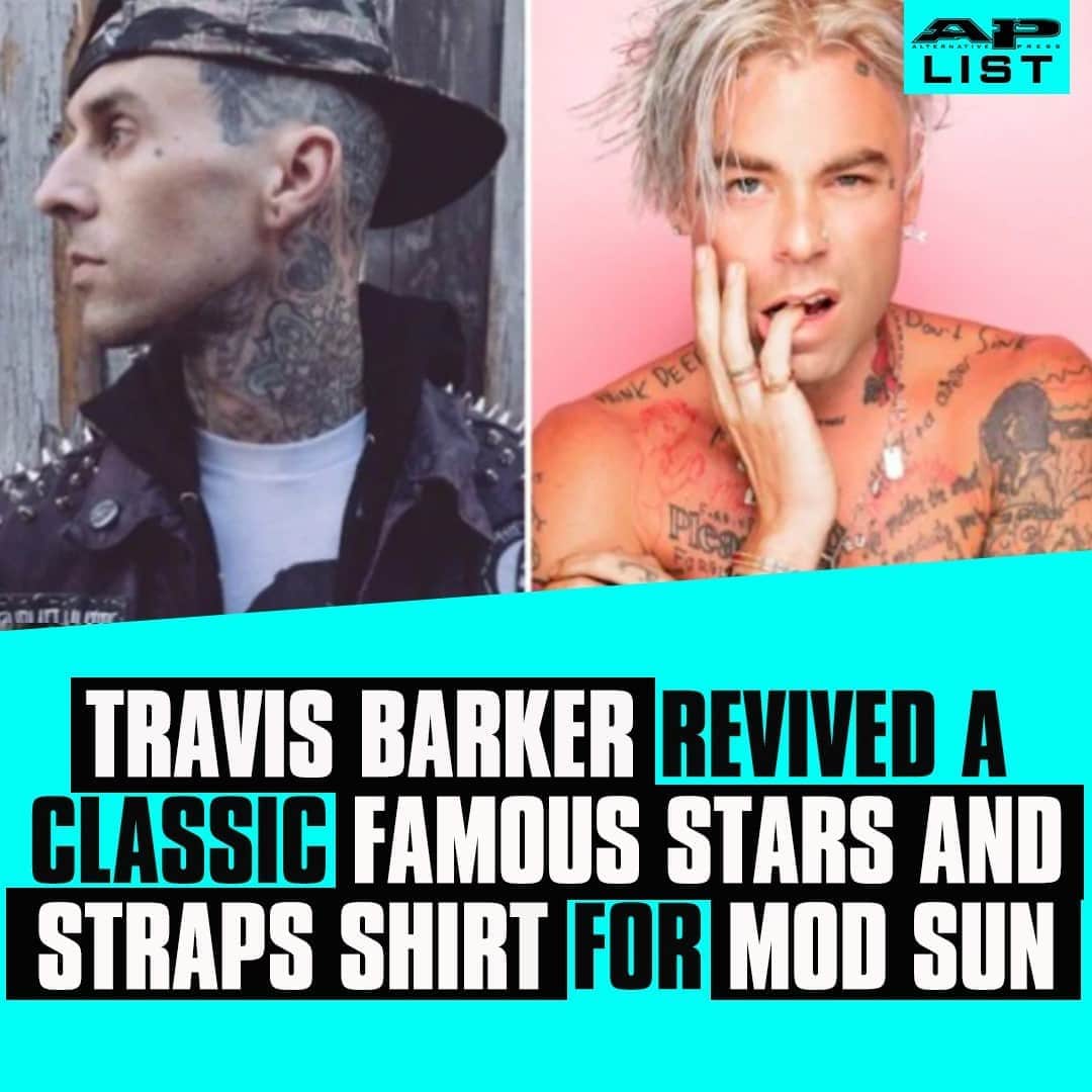 Alternative Pressさんのインスタグラム写真 - (Alternative PressInstagram)「You can now relive your middle school days because @travisbarker just brought back this classic @famousstarsandstraps shirt all thanks to @modsun ⁠ LINK IN BIO⁠ .⁠ .⁠ .⁠ #travisbarker #modsun #famousstarsandstraps #classicfamousstarsandstraps #classicfamousstarsandstrapsshirt #alternativepress #altpress」9月5日 12時00分 - altpress