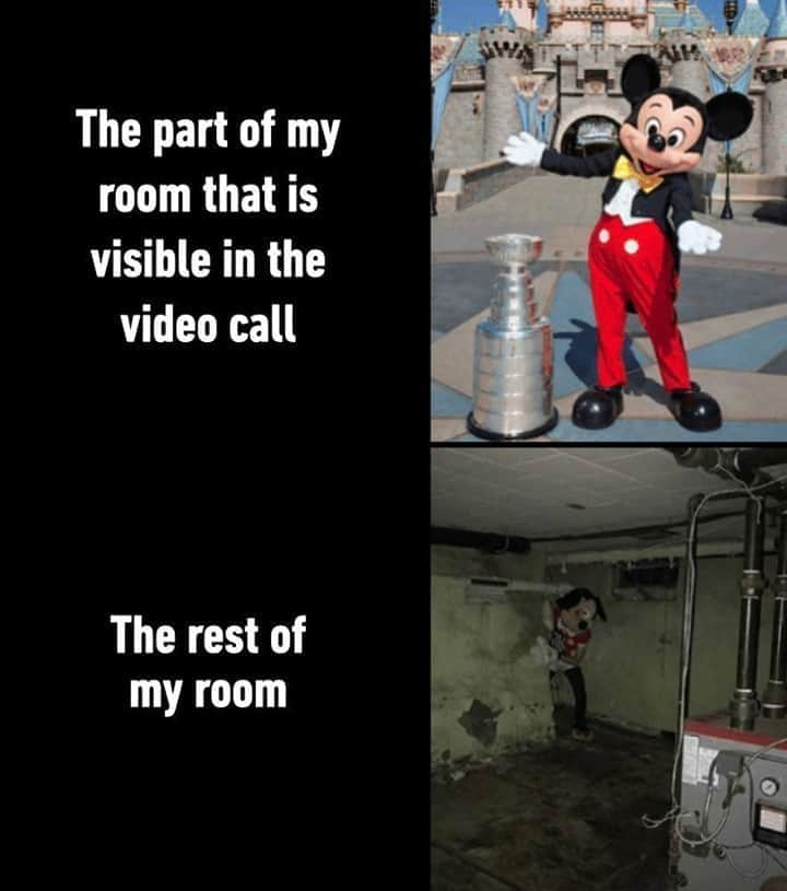 9GAGさんのインスタグラム写真 - (9GAGInstagram)「Business on top, pjs on the bottom.⠀ #quarantine #WFH #videocall #mickey #9gag」9月5日 14時01分 - 9gag