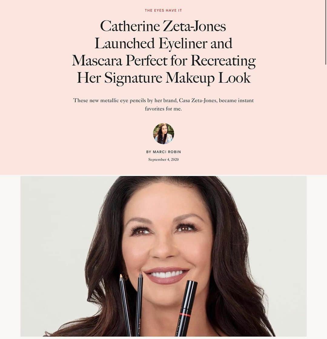 キャサリン・ゼタ・ジョーンズさんのインスタグラム写真 - (キャサリン・ゼタ・ジョーンズInstagram)「Thank you Allure Magazine, our go to beauty bible, for loving my Casa Zeta-Jones eye makeup. So happy! Thank you to my amazing team @casazetajones」9月5日 15時19分 - catherinezetajones