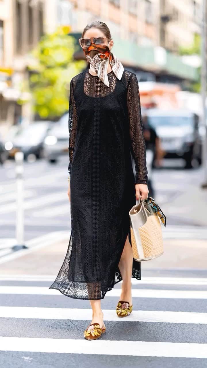 オリヴィア・パレルモのインスタグラム：「Reliving some of my favorite Olivia Palermo Collection looks from these past few months 😊 As part of our one year anniversary celebration of OliviaPalermo.com, the printed tank, cutout dress, lace tunic, and so many more designs (#WLxOP sunnies included!) are all on SALE!!!!!!💃🏼💃🏼💃🏼」
