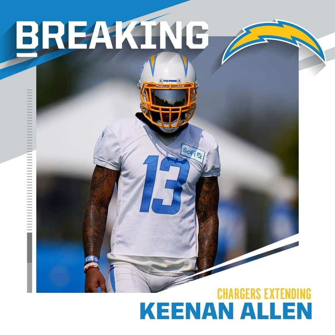 NFLさんのインスタグラム写真 - (NFLInstagram)「Chargers, WR Keenan Allen agree to four-year, $80M extension. (via @rapsheet) - 📷: Jae C. Hong/AP」9月6日 3時33分 - nfl