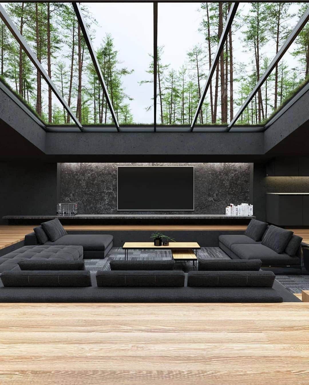 WATCHMANIAさんのインスタグラム写真 - (WATCHMANIAInstagram)「The Black Villa is a contemporary concept for a family in the Northern part of New York. Among various features, the villa most noticeably proposes a large open living area with an incredible sky light that takes up most of the ceiling. It is designed and visualised by @mohtashami_reza.」9月5日 19時15分 - watchmania