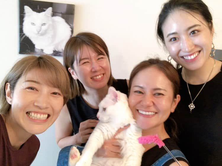 藤井瑞希さんのインスタグラム写真 - (藤井瑞希Instagram)「・ ・ 藍さんちのてんてん😼に会いに行って来ました💓 ・ ・ たまに、てんてんにウザがられたけど大人しくってツンデレで可愛かったです🥰❤️ ・ ・ 4人でどんだけ話すの？ってくらい話まくりましたが、まだ足りないので、また藍さんちに突撃訪問したいなと思います🤫✨笑 ・ ・ 沢山笑うと気が晴れる💓 ・ ・ ありがとうございました😊 ・ ・ #てんてん #ツンデレ #藍さんには申し訳ないけど #良く喋る女達 #またてんてんに #遊んでもらおう」9月5日 19時45分 - bdmntnfujiimizuki