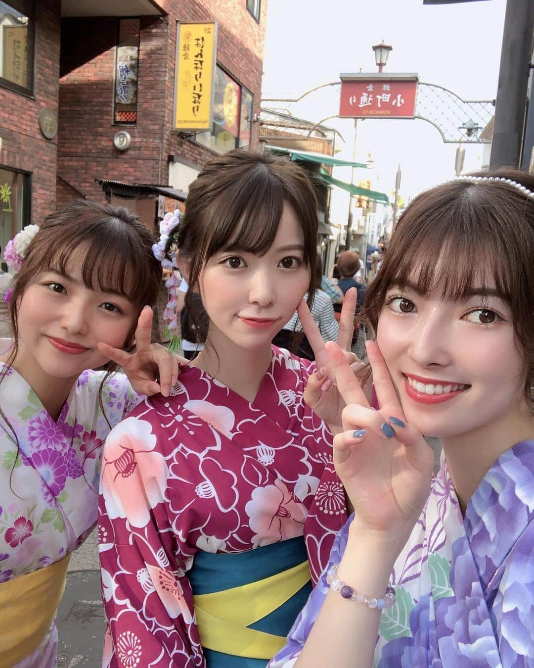 日下部美愛のインスタグラム：「ろありこみあで鎌倉ドライブデートでした‪‪❤︎‬  #浴衣 #ゆかた女子 #浴衣女子 #浴衣コーデ #夏 #浴衣デート #浴衣ヘアアレンジ #鎌倉 #photo #japan #model #me #hair #fashion #fashionblogger #makeup #followme #selfie #instagood #camera #instadaily #dailylook」