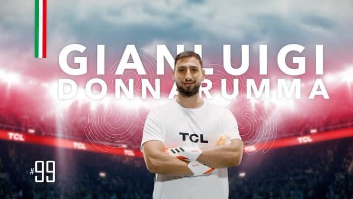 ジャンルイジ・ドンナルンマのインスタグラム：「So proud to be part of the #TCLTeam ⚽🏆 Let's #DisplayGreatness with my teammates @paulpogba @harrykane @saulniguez @pjona_9 @marcinho11 💪✌️」