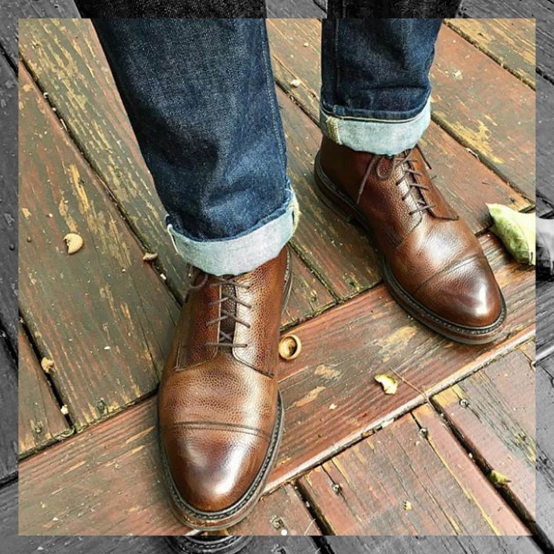 のインスタグラム：「Coniston in Dark Brown Scotch Country Grain - photo credit @atomic_ranch_dressing #crockettandjones #madetobeworn #customerimages」