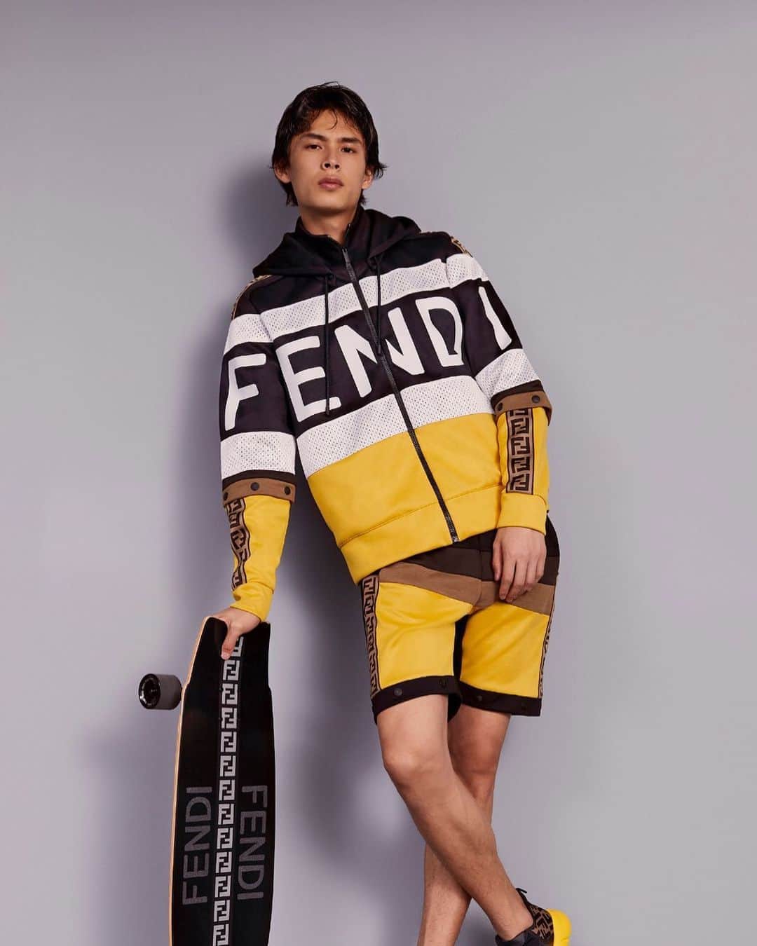 Fendiさんのインスタグラム写真 - (FendiInstagram)「Inspired by #Fendi’s signature style codes, the #FendiPreFall20 active collection sees the sportswear-borrowed staples reworked in a fresh and unmistakably luxurious way. Head to the link in bio to shop.   Photographer: @josh._.hight Stylist: @ganio Models: Yang Hao & Mitchell Gorthy」9月5日 22時56分 - fendi