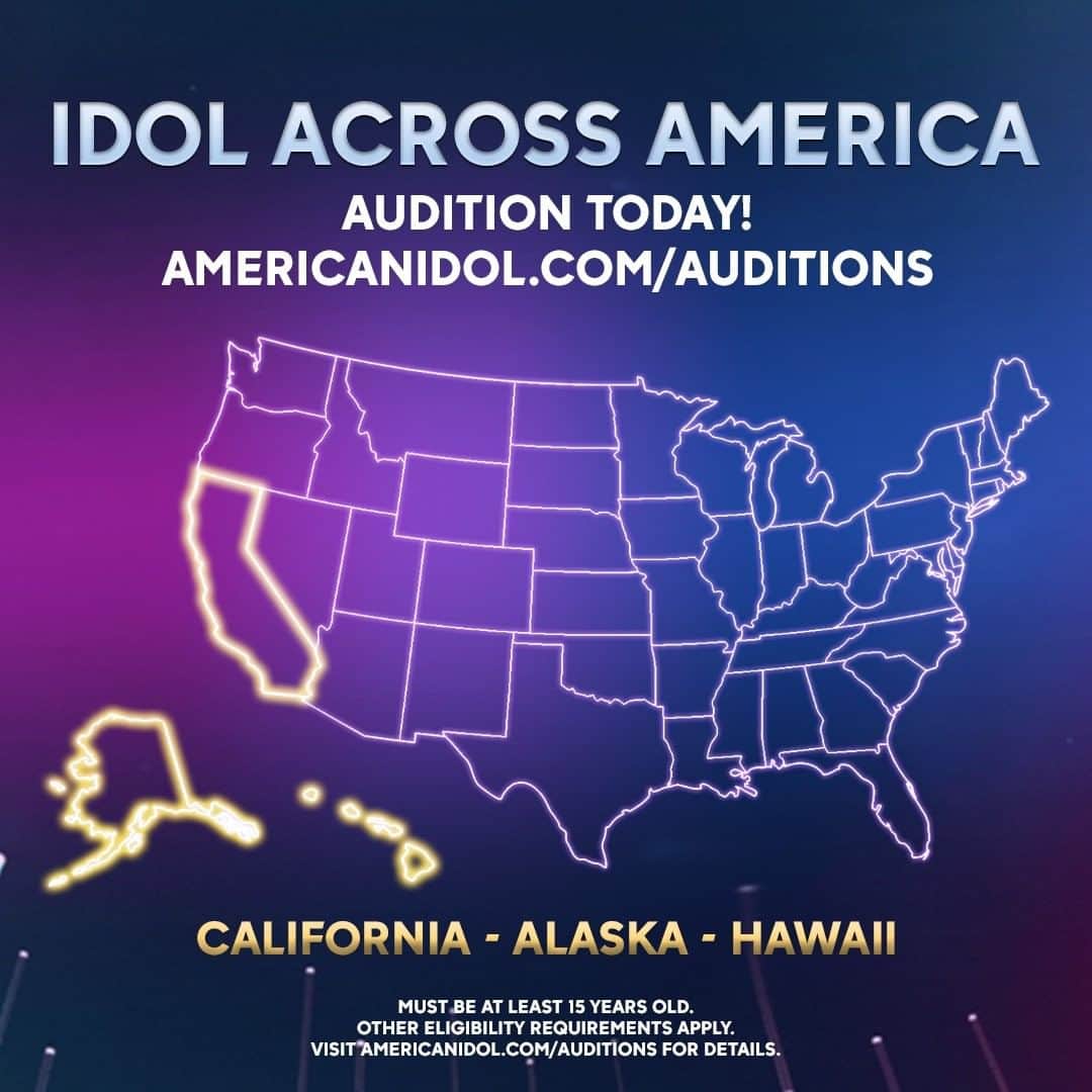 American Idolさんのインスタグラム写真 - (American IdolInstagram)「Any far-flung future Idols out there? 🌊 California, Alaska and Hawaii's auditions are TODAY! Reserve your spot right now at AmericanIdol.com/Auditions and we'll see you online...   Missed your state's date? Sign up for any OPEN CALL on the list!  #TheNextIdol #IdolAcrossAmerica #AmericanIdol」9月6日 0時00分 - americanidol