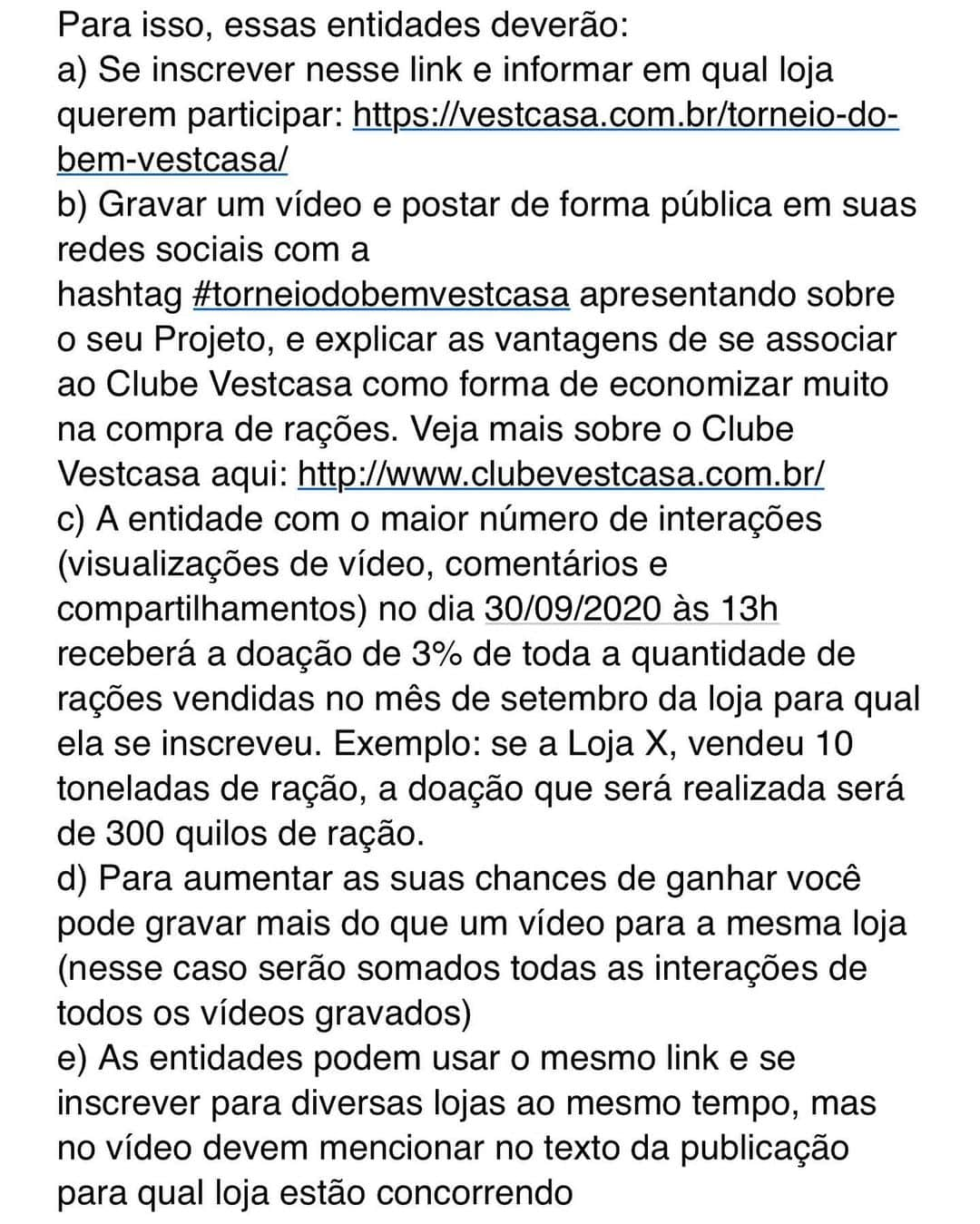 Bobさんのインスタグラム写真 - (BobInstagram)「Apresentando a vocês nossa nova parceria com a @vestcasa_oficial @espacomaispets , mais que um parceiro nossa missão juntos será apoiar cada vez mais as causas sociais, assim como fazem @moradoresderuaeseuscaes e @fucasdobem , por isso a @vestcasa_oficial lançou a campanha #torneiodobemvestcasa onde será doado 3% de toda a quantidade de rações que forem vendidas no mês de setembro em cada uma das lojas a uma ONG ou protetor independente. Nas fotos postamos como participar e no site do @vestcasa_oficial estão maiores informações . Então marque a ONG que você conhece ou o protetor independente pra eles participarem dessa campanha! 👏🙏💪🐾」9月6日 0時07分 - bob_marley_goldenretriever