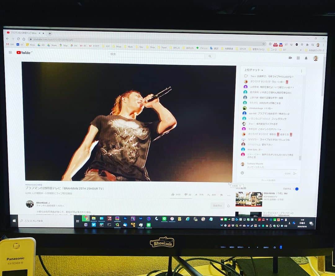 三吉ツカサのインスタグラム：「そろそろライブ写真撮りたいな #BRAHMAN25時間 #youtube」
