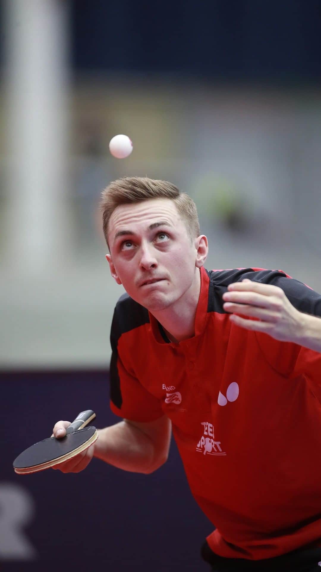 のインスタグラム：「@liam_pitchford93  beat Xu Xin 😱🔥  Watch the full match on Youtube channel #NeverGiveUp #TableTennis」