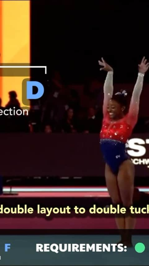 エミリー・チャンのインスタグラム：「7.7D Floor Routine 😳 Is it possible? 💭 @simonebiles」