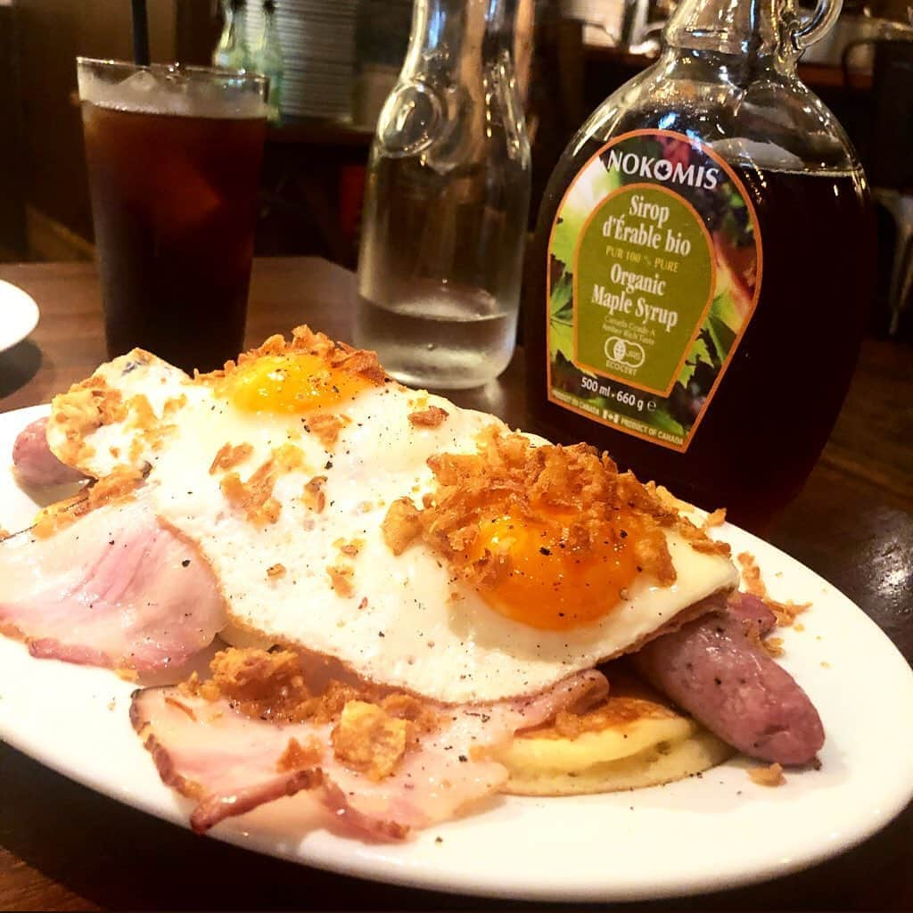 外村久美子さんのインスタグラム写真 - (外村久美子Instagram)「・ @leboozy  朝からペロンチョ🥞🥓🍳」9月6日 21時17分 - kummy153