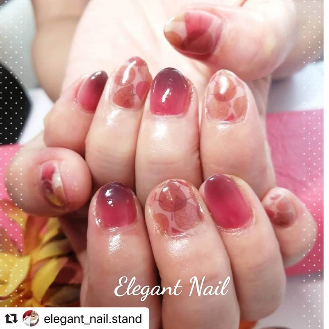 ネイルスタンド　ツメコさんのインスタグラム写真 - (ネイルスタンド　ツメコInstagram)「#Repost @elegant_nail.stand with @make_repost ・・・ 本日もご来店ありがとうございました❤  秋を意識した素敵なネイルデザインを選んで頂きました✨  また次回お会い出来るのを楽しみにしていますm(_ _)m  #ネイル #ネイルスタンドツメコ #エレガントネイル #Nail #ジェルネイル #プリンターネイル #ネイルプリンター #ツメコ #tsume.co #8月新作デザイン #POP #秋ネイル #ネイルサロン #トータルビューティサロンエレガント #滋賀県 #野洲市 #ネイルサロン #美爪 #時短」9月6日 13時21分 - tsume.co