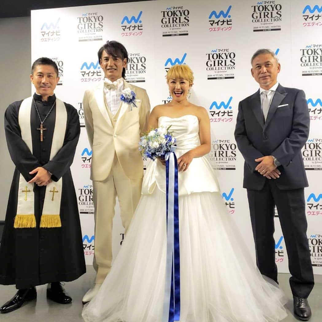 のインスタグラム：「桂里奈ちゃん本並さんご結婚おめでとうございます💒 #丸山桂里奈 #本並健治  #佐々木則夫 #牧師 #tgc」