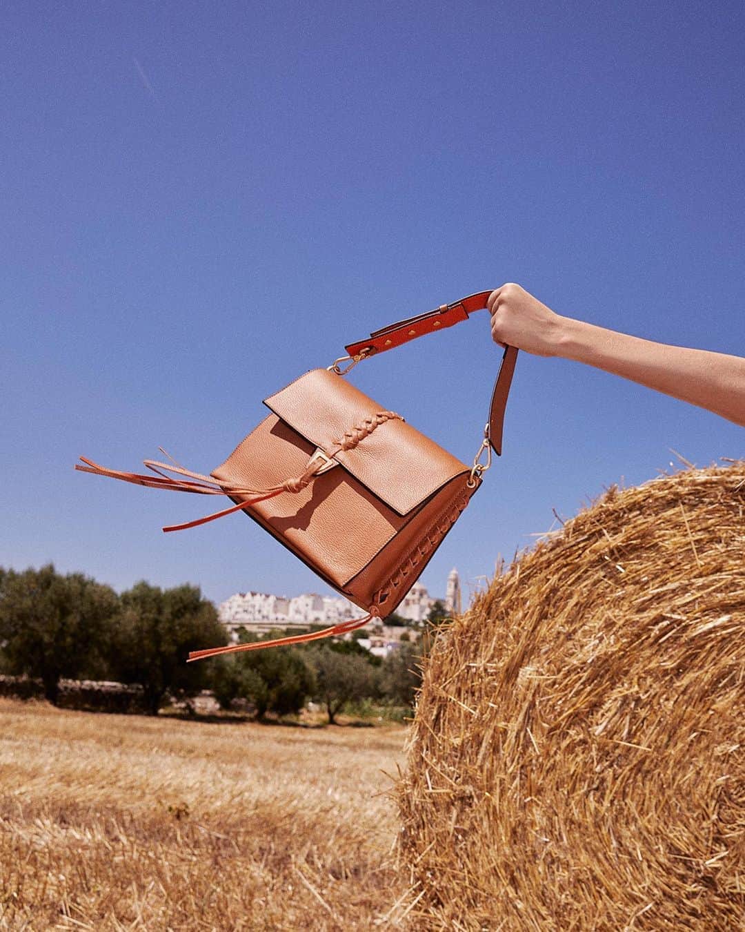 のインスタグラム：「The Great Beauty is in your hands: there’s no need to wander around.   #Coccinelle #Precollection #Staycation #ItalianHolidays #ItalianSummer #CoccinelleBags #Beauty #Louise」