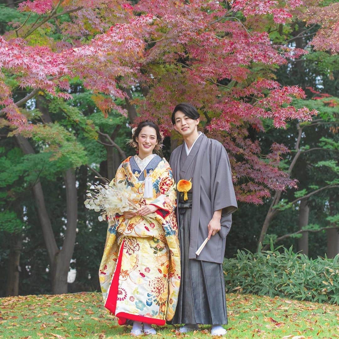 CLAIREのインスタグラム：「色付く季節がやってきます🍁 ・ @clairebridalstudio」