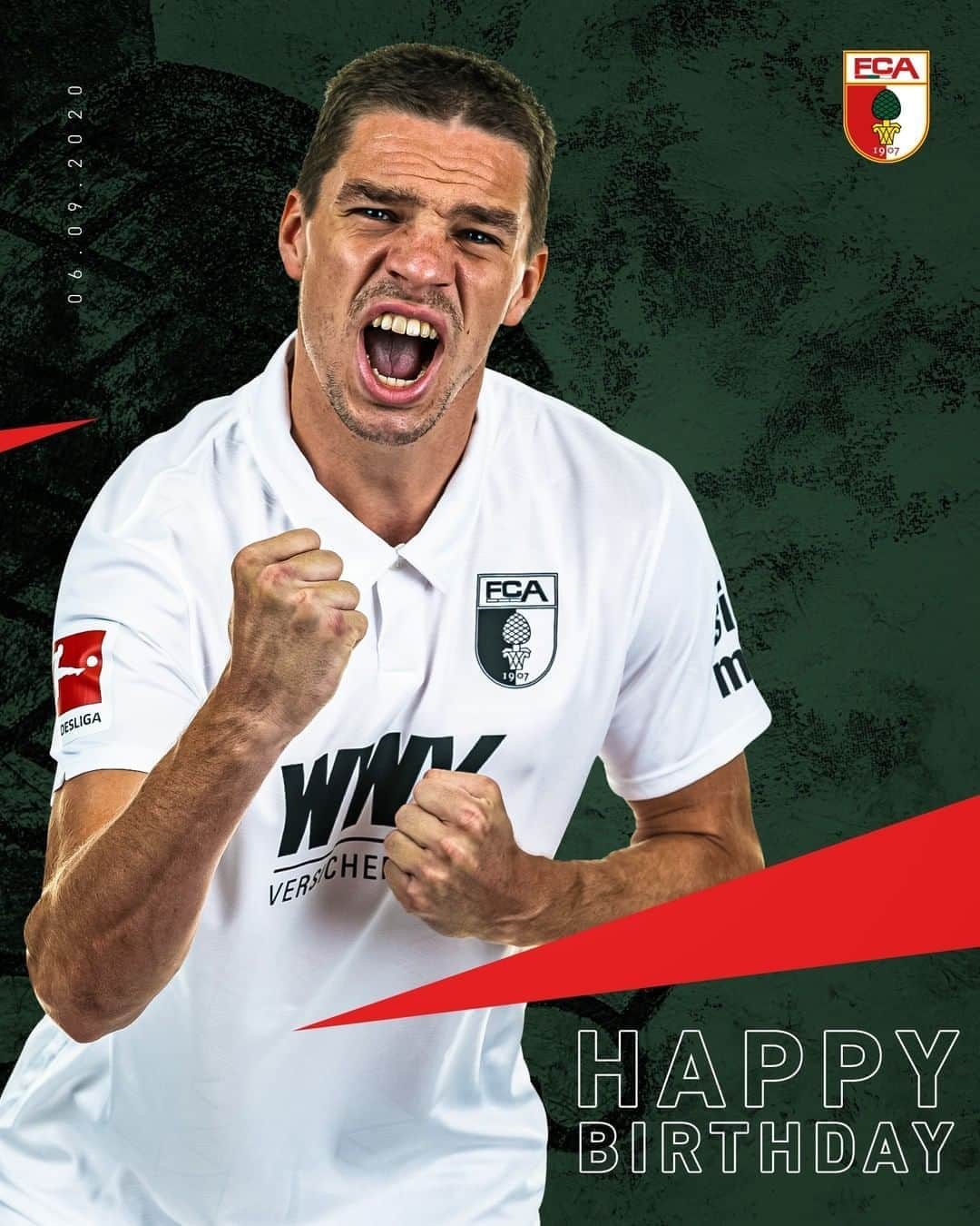 FCアウクスブルクさんのインスタグラム写真 - (FCアウクスブルクInstagram)「Unser Ausdauer-Spezialist wird 2⃣5⃣! 😋 Gesundheit, Glück und alles Gute, Frambo! 🥳 #FCA #FCA1907 #fcaugsburg #Framberger #HappyBirthday」9月6日 18時07分 - fcaugsburg1907