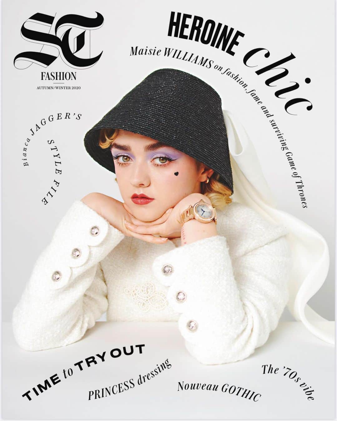メイジー・ウィリアムズのインスタグラム：「please please can i be in a film where i look like this 💜  @telegraphluxury out today」