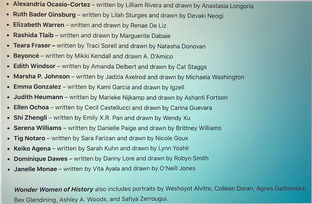 ケイコ・アジェナさんのインスタグラム写真 - (ケイコ・アジェナInstagram)「Just found out THIS is the list of women included in the anthology “Wonder Women of History.” Out of this world. Thanks to @sarahkuhnbooks for letting me join the group. Totally undeserved, but I’ll take it. I think I will sleep with this book under my pillow every night!!!」9月7日 6時32分 - keikoagena